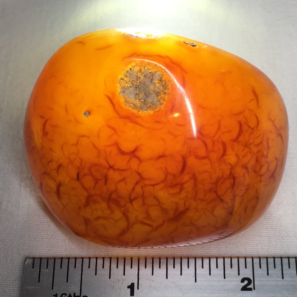Veined Translucent Carnelian Galet